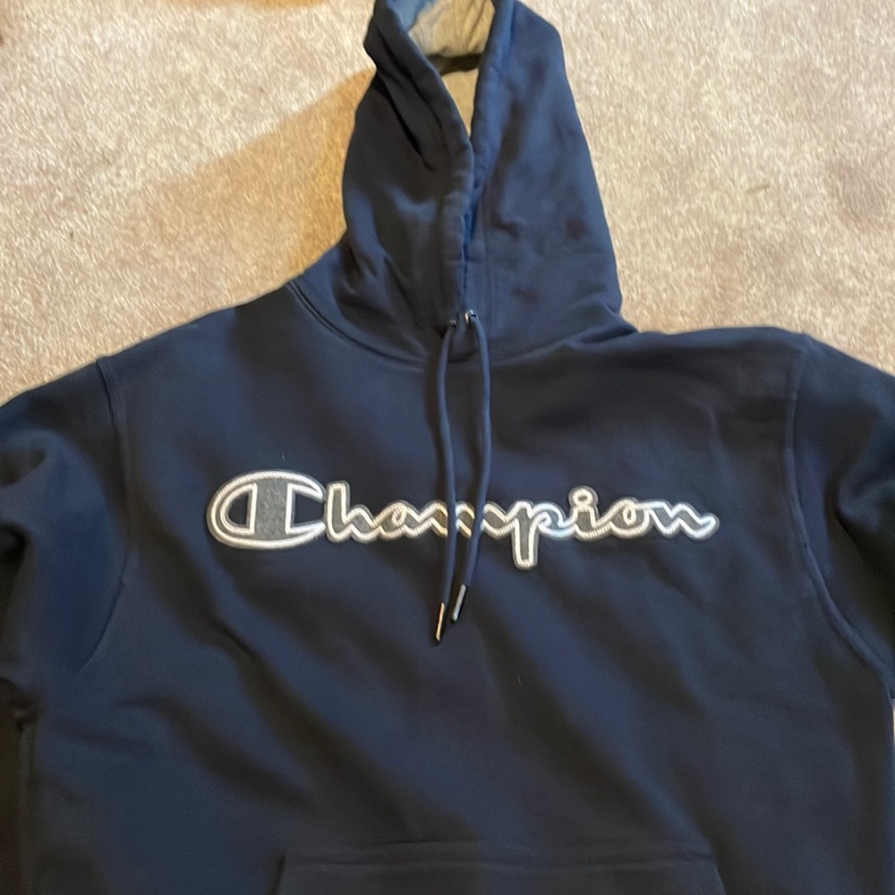 Dark blue champion hoodie